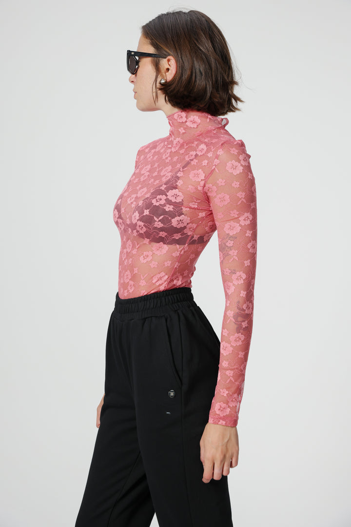 Blossom Pink Lace Shirt