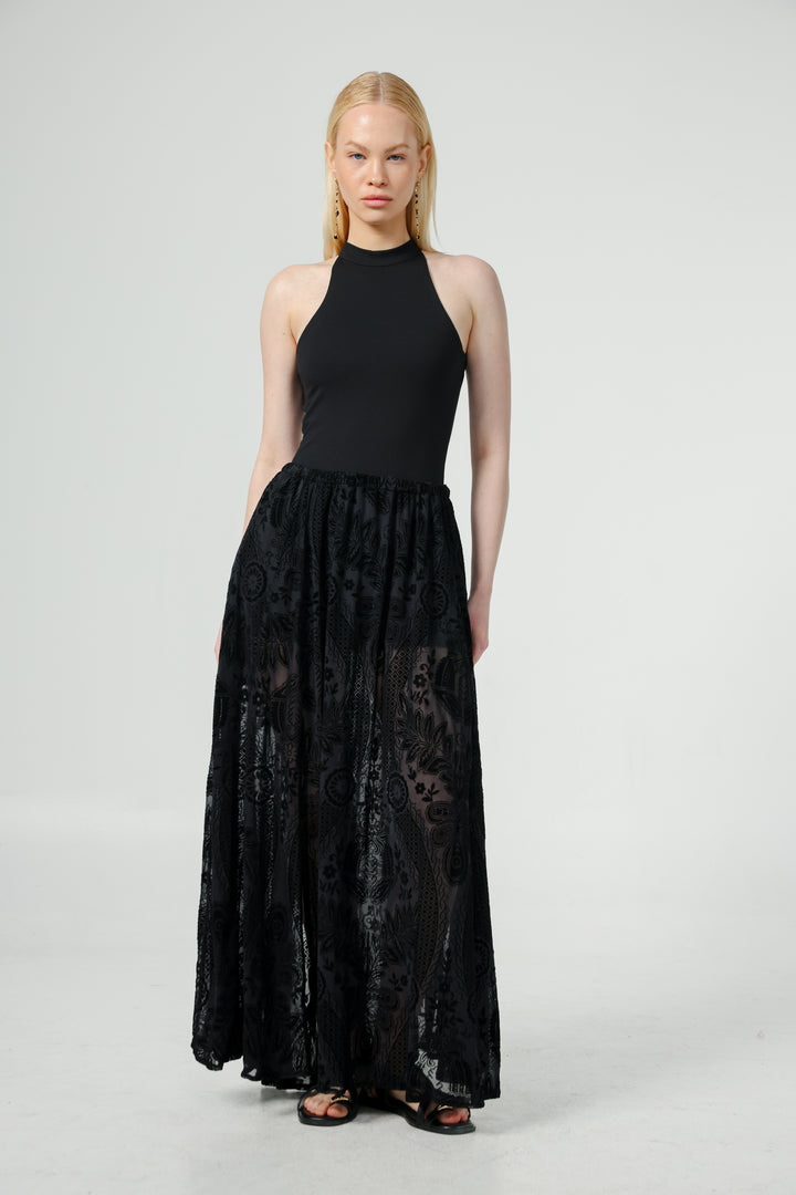 Playful Black Skirt