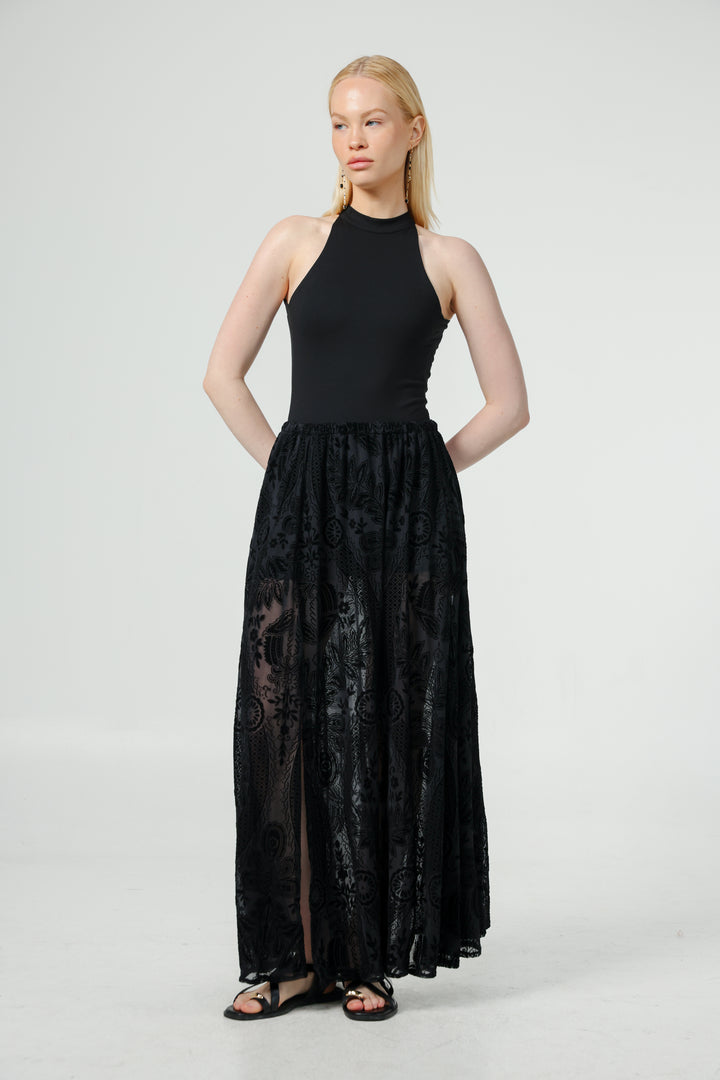 Playful Black Skirt
