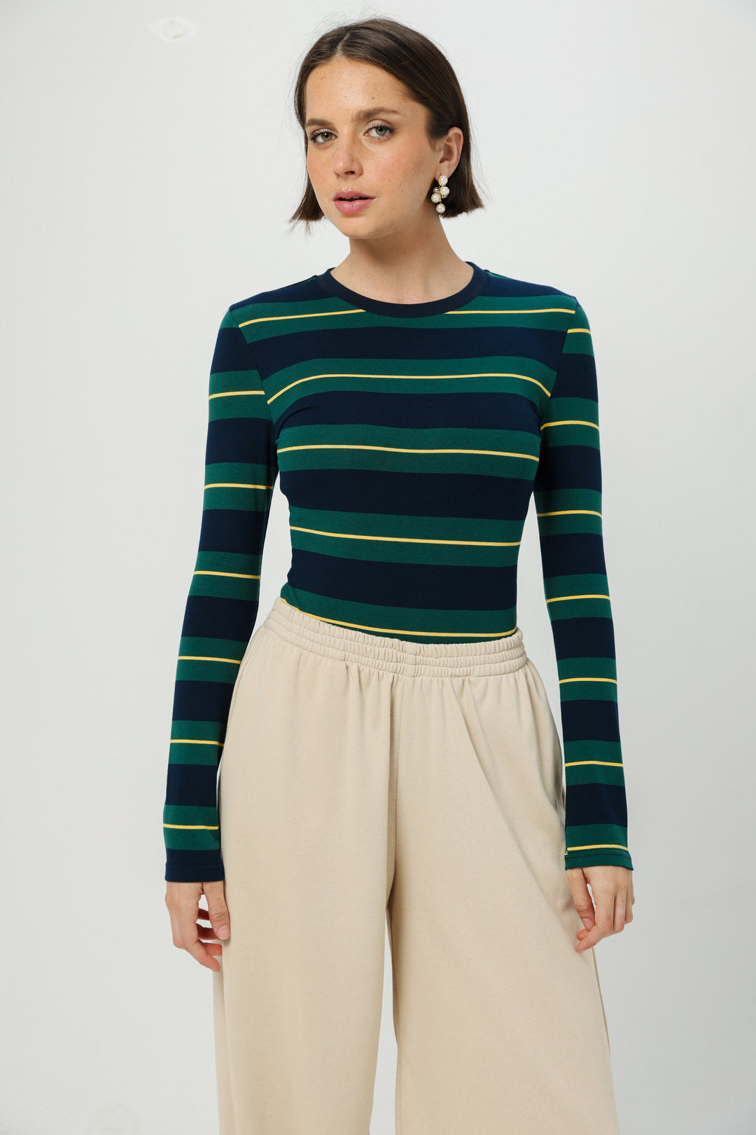 Everyday Green Stripes Bodysuit