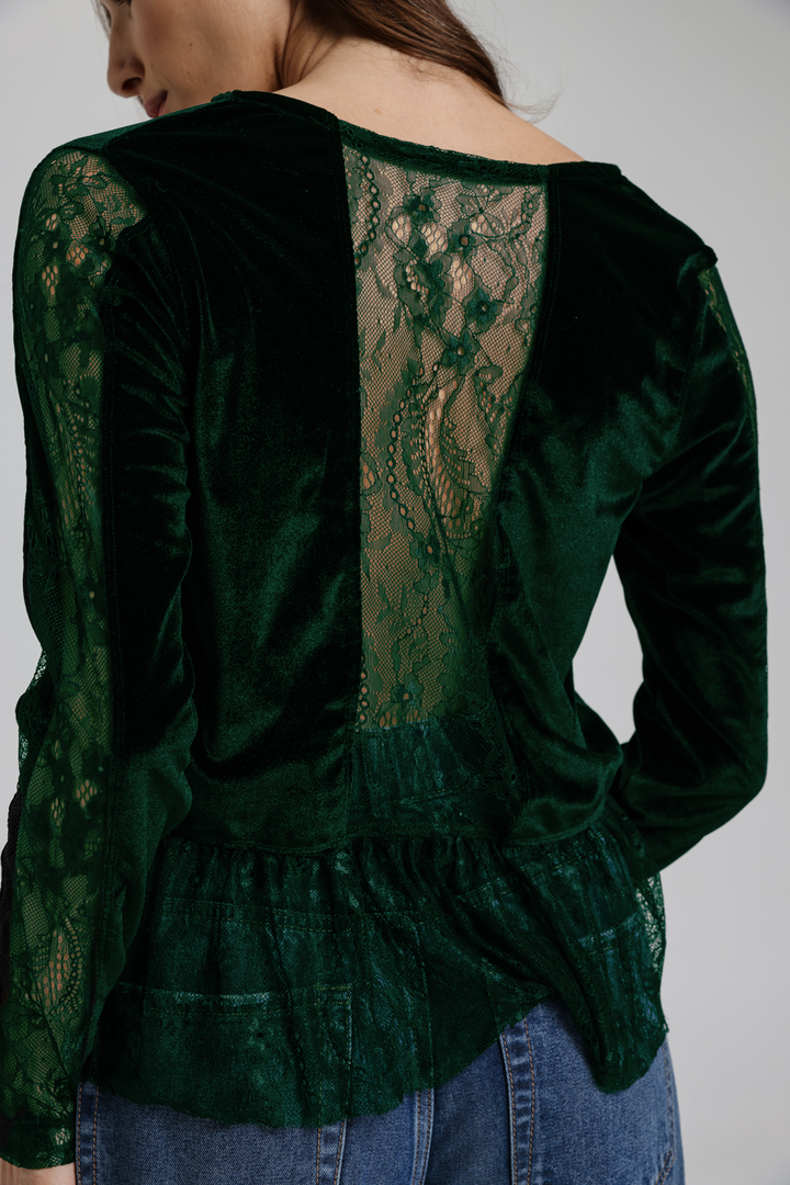 Velvet Green Shirt