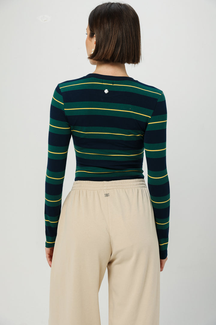 Everyday Green Stripes Bodysuit