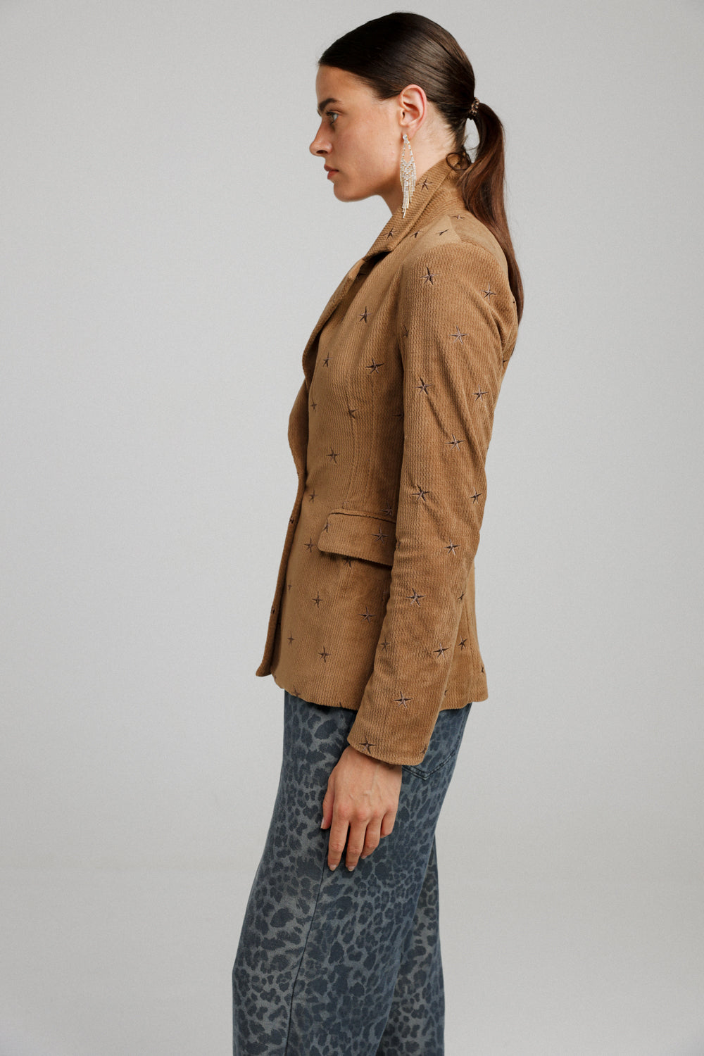 ג'קט בלייזר קאמל מידה XS Universe Camel Corduroy Blazer