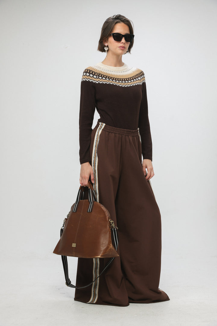 Oversized Brown Carryall Bag