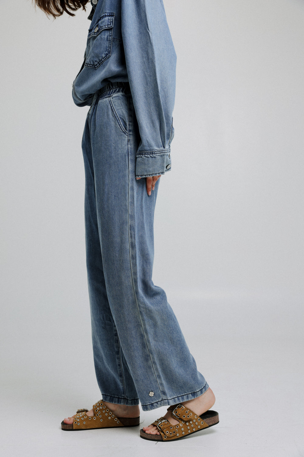 Light Denim Wide Bottoms