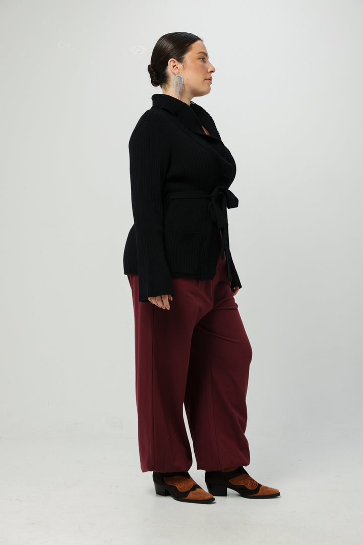 Knitted Black Kimono