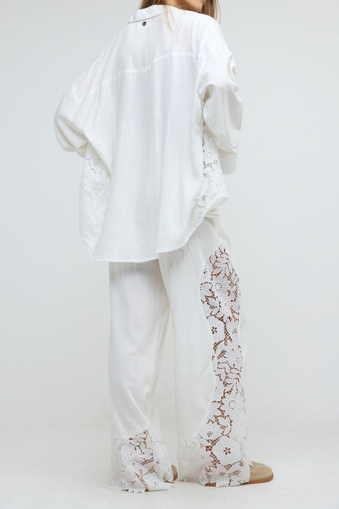 Lace Detail White Bottoms