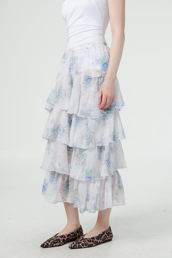 Sketch Floral Skirt