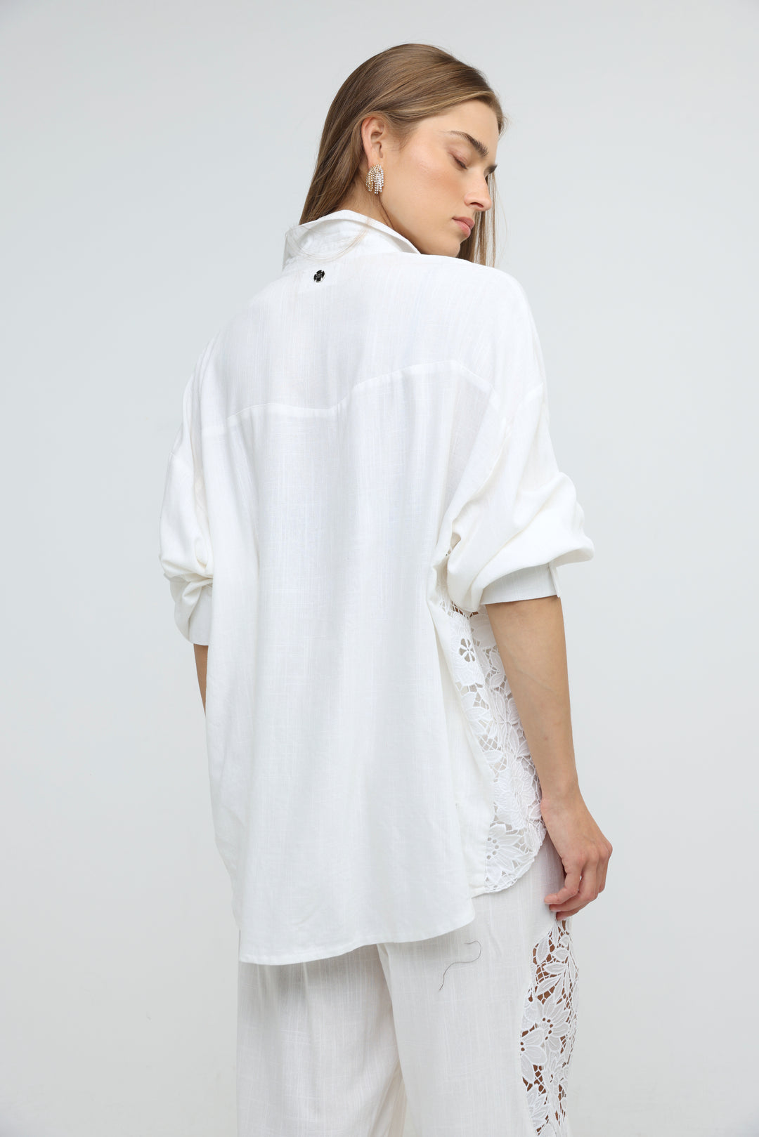 Lace Detail White Shirt