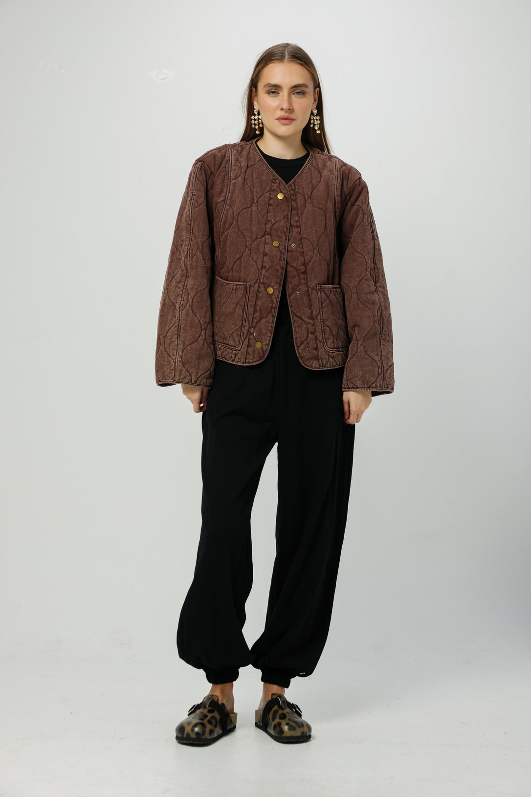 Dear Wine Quilted Coat