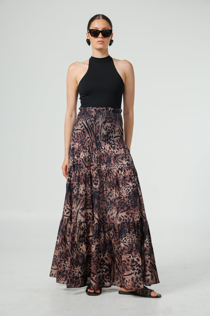 Centara Leopard Skirt