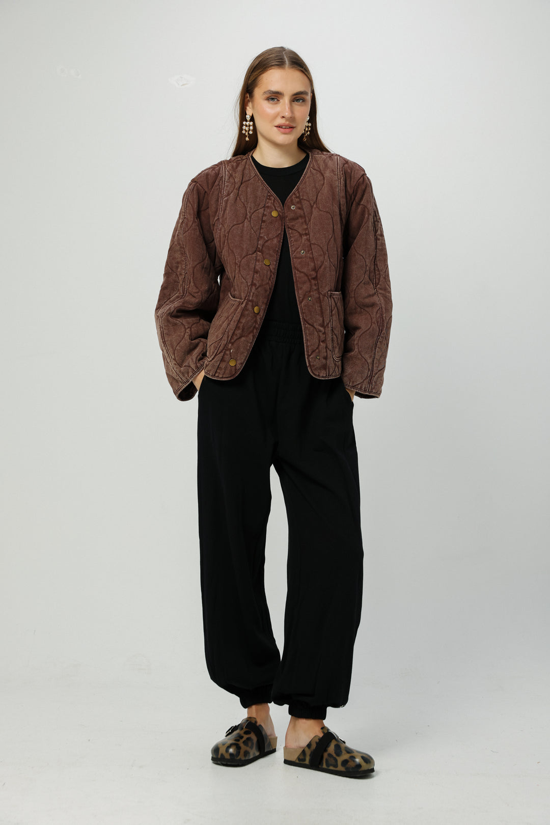 Dear Wine Quilted Coat