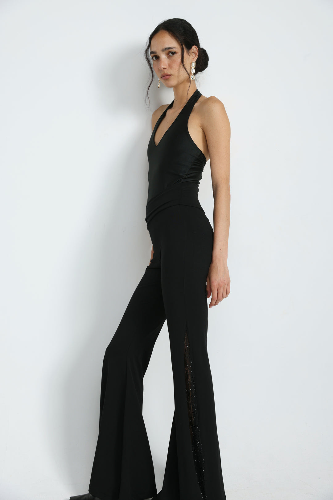 Note Black Lycra Bodysuit