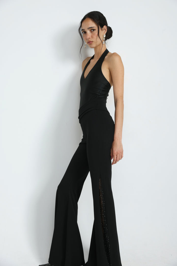 Note Black Lycra Bodysuit