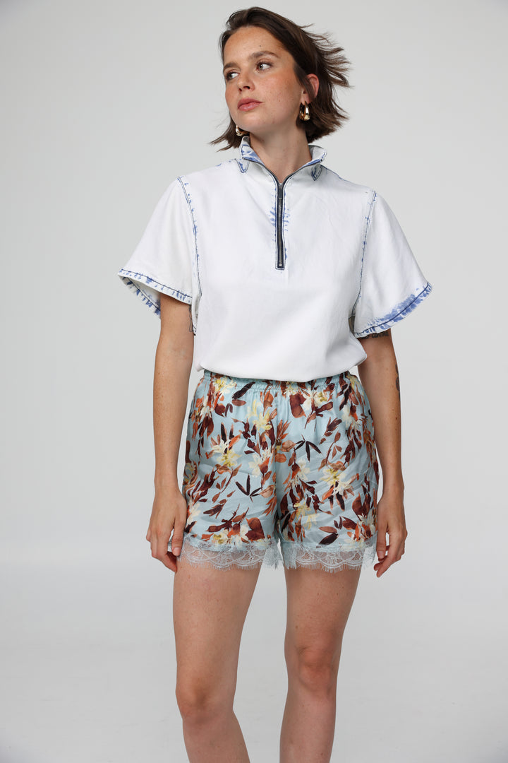 Rise Blue Floral Shorts