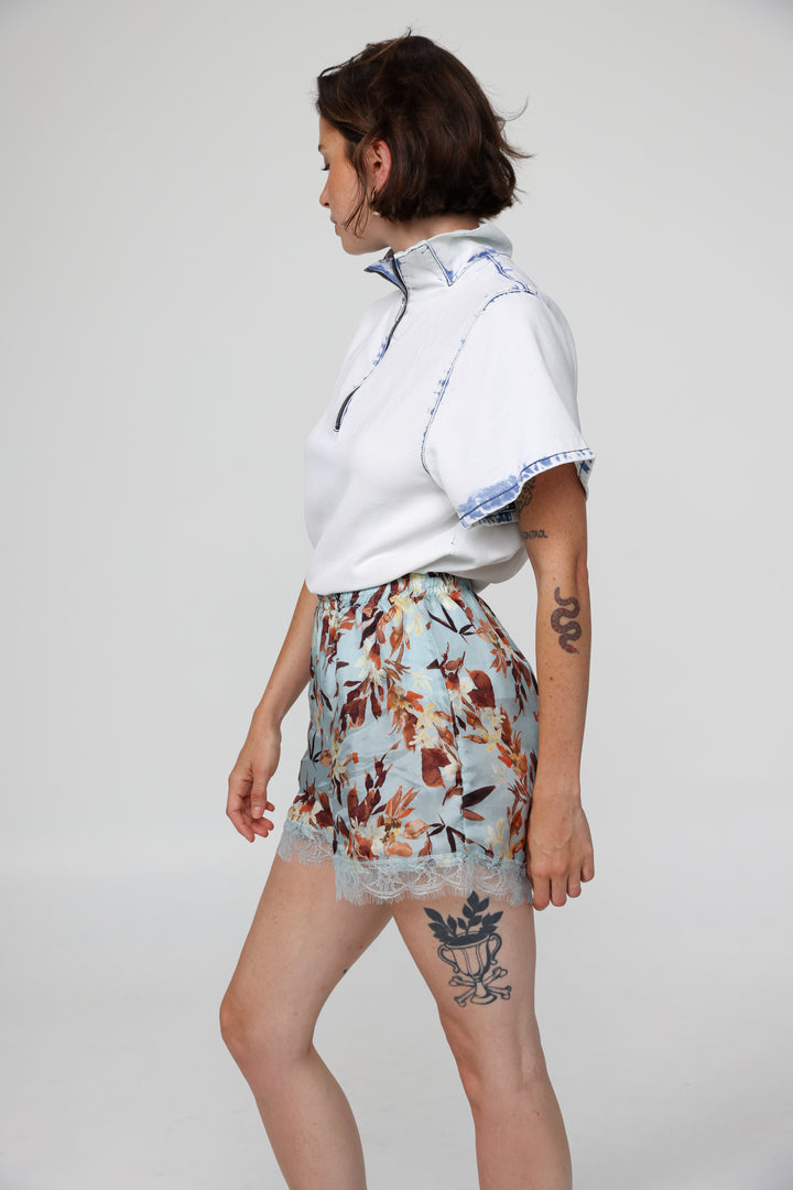 Rise Blue Floral Shorts