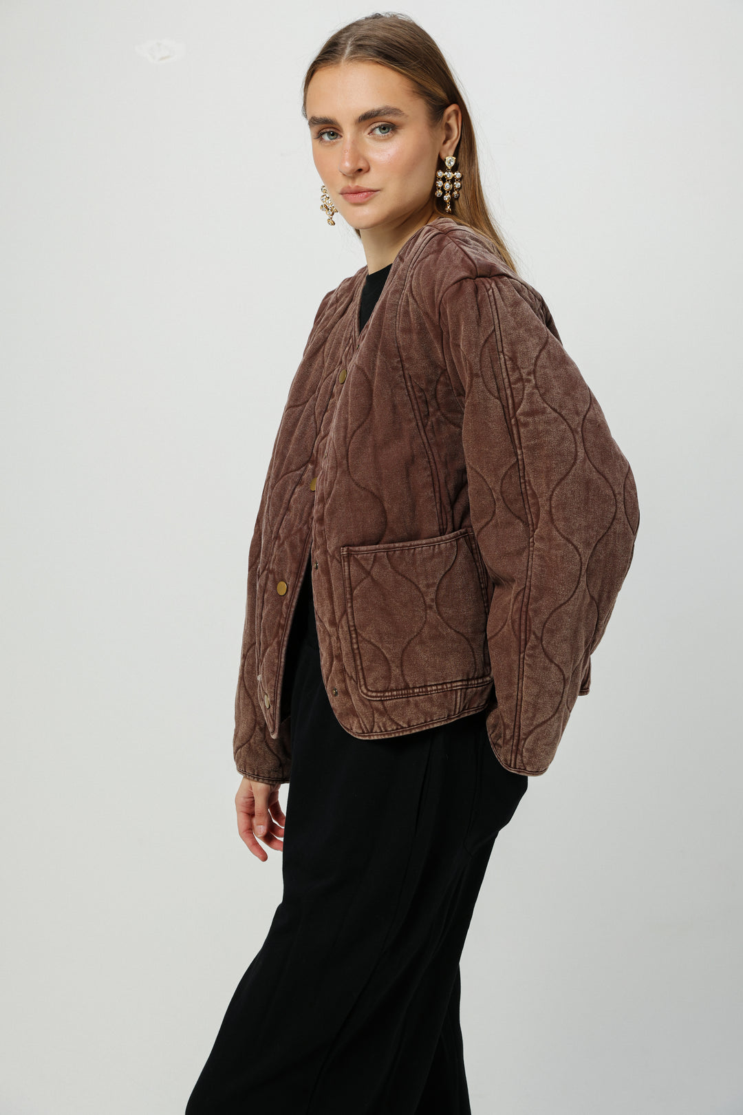 Dear Wine Quilted Coat
