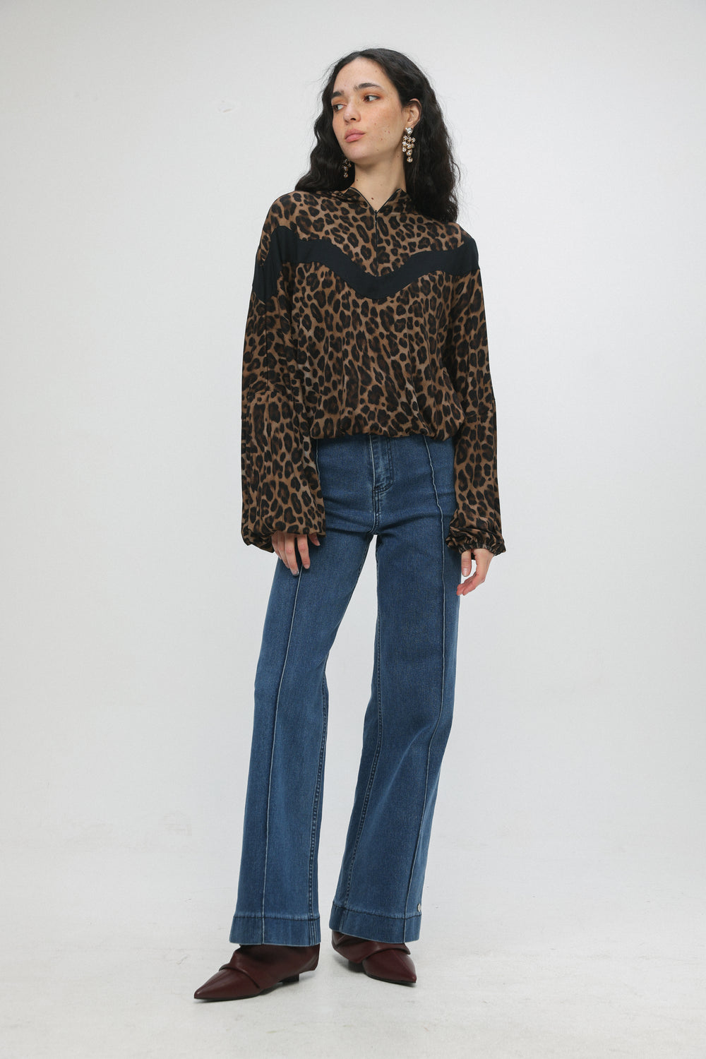 Adama Leopard Mix Polo חולצת פולו מנומרת לנשים