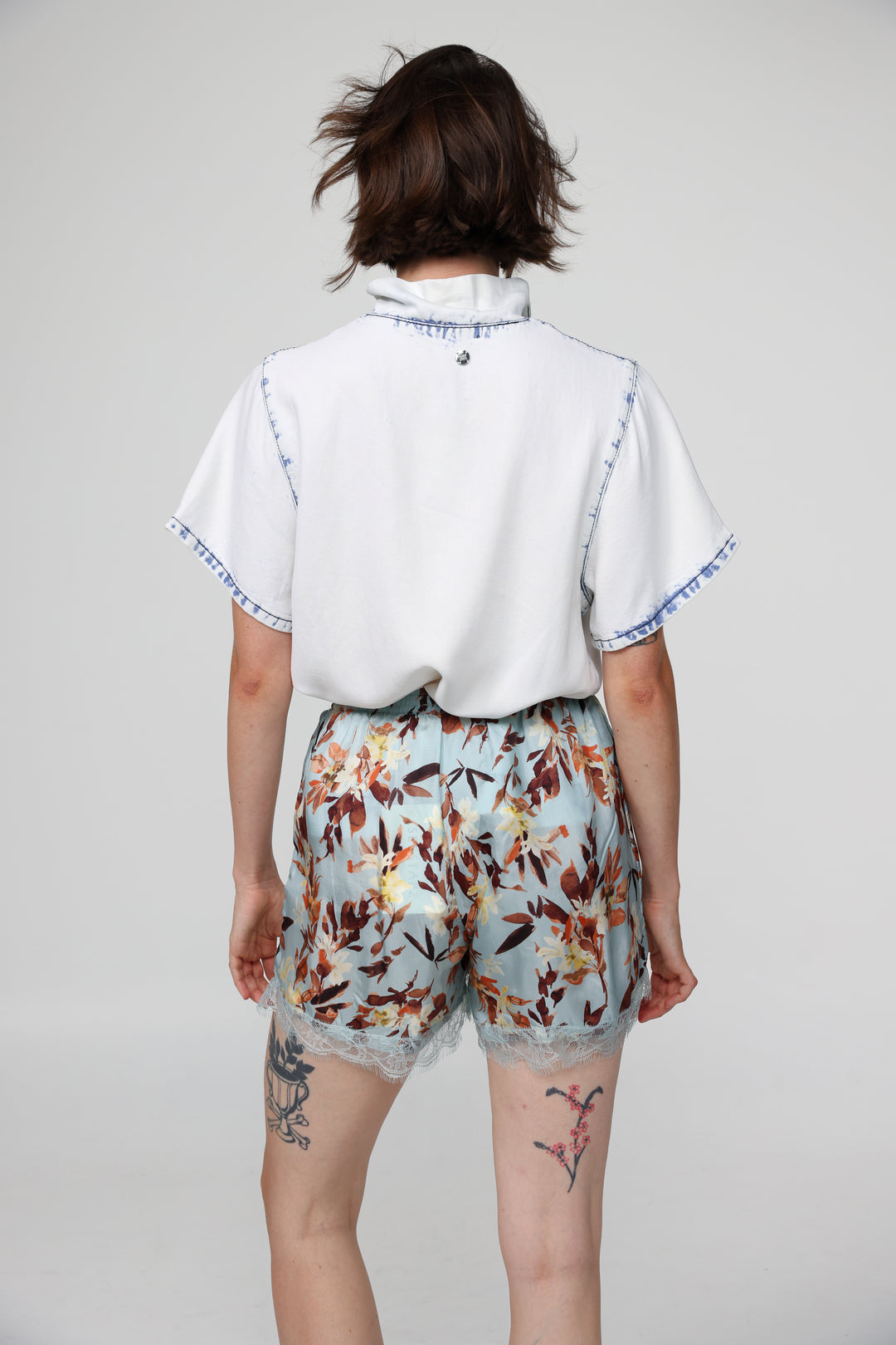 Rise Blue Floral Shorts