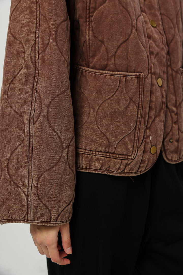Dear Wine Quilted Coat
