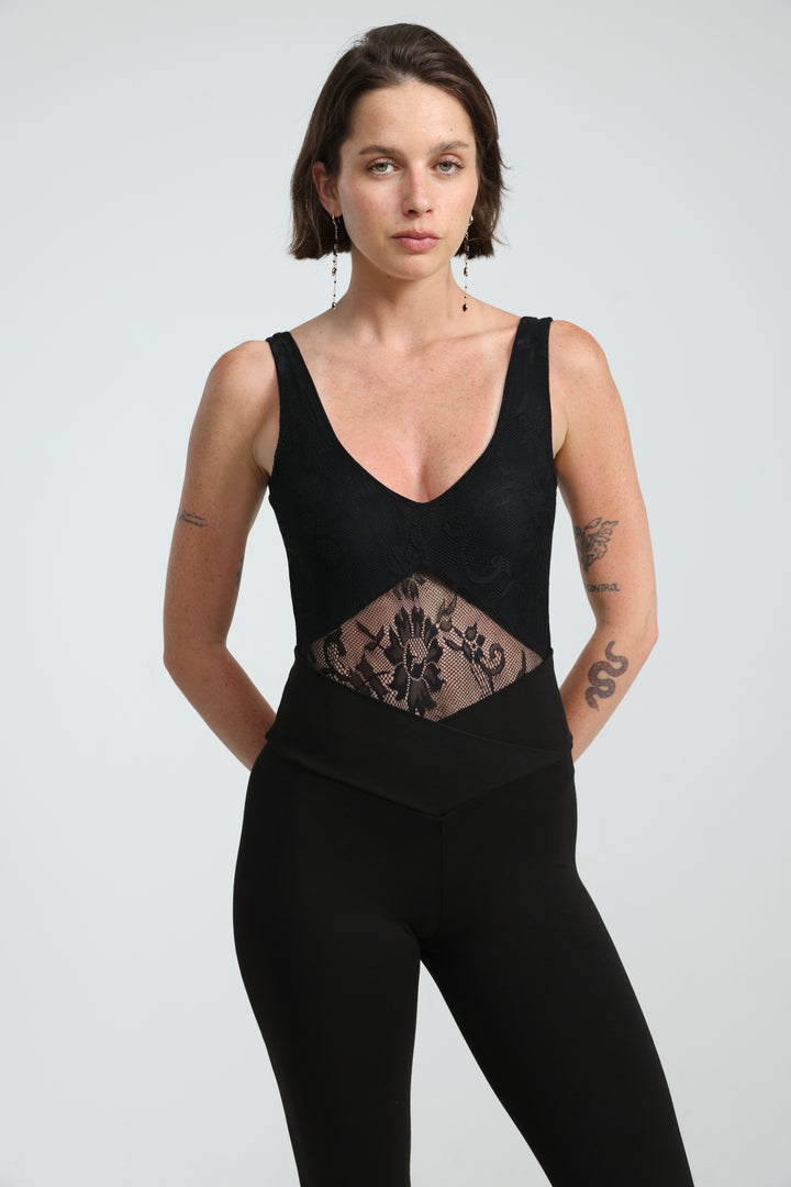 Dawn Black Lace Bodysuit