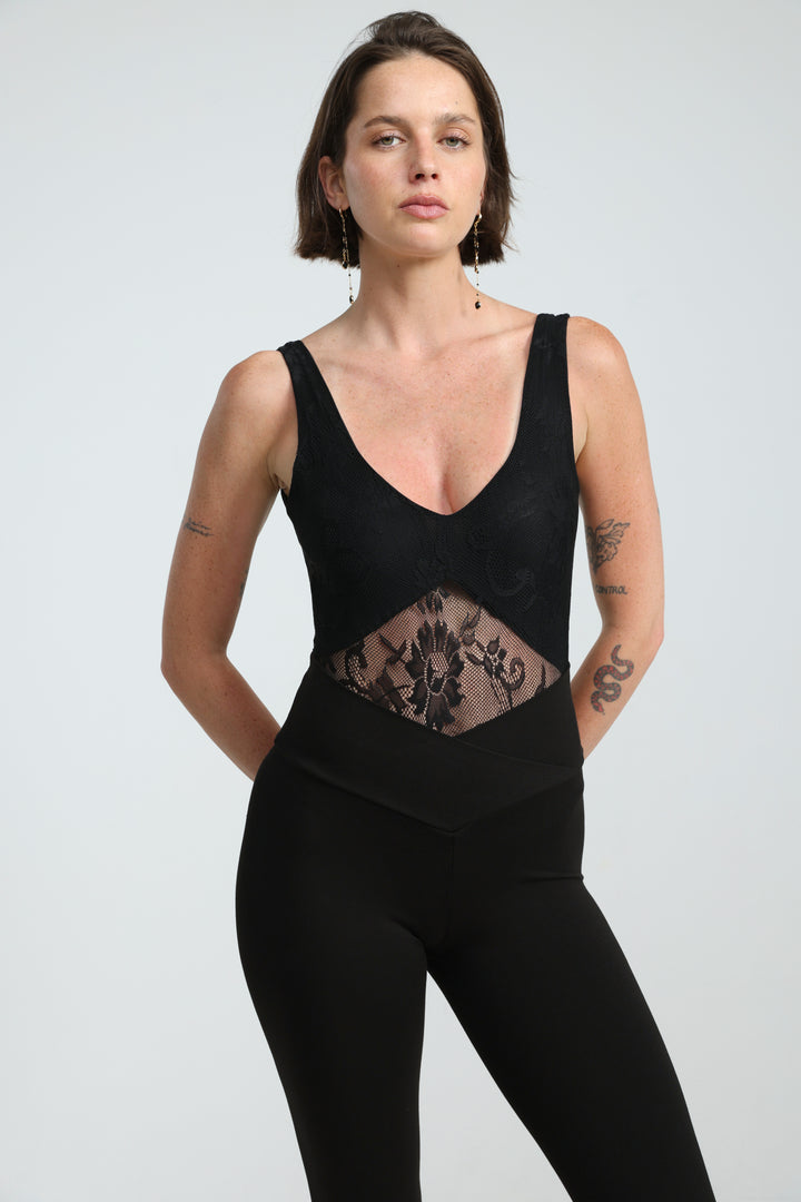 Dawn Black Lace Bodysuit