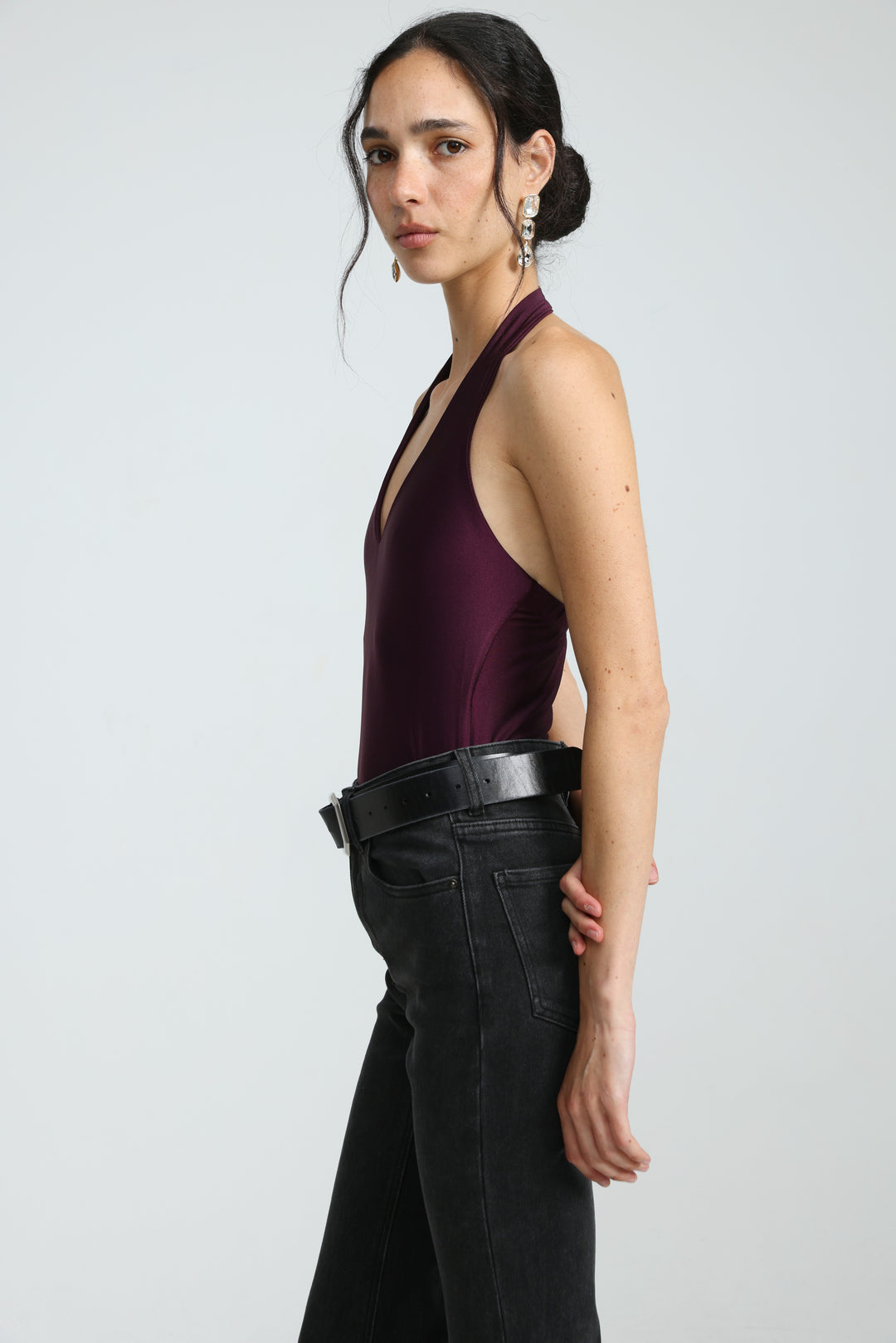 Note Wine Lycra Bodysuit
