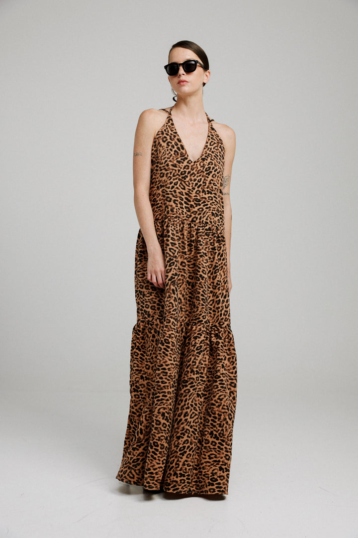 Crete Leopard Maxi Dress