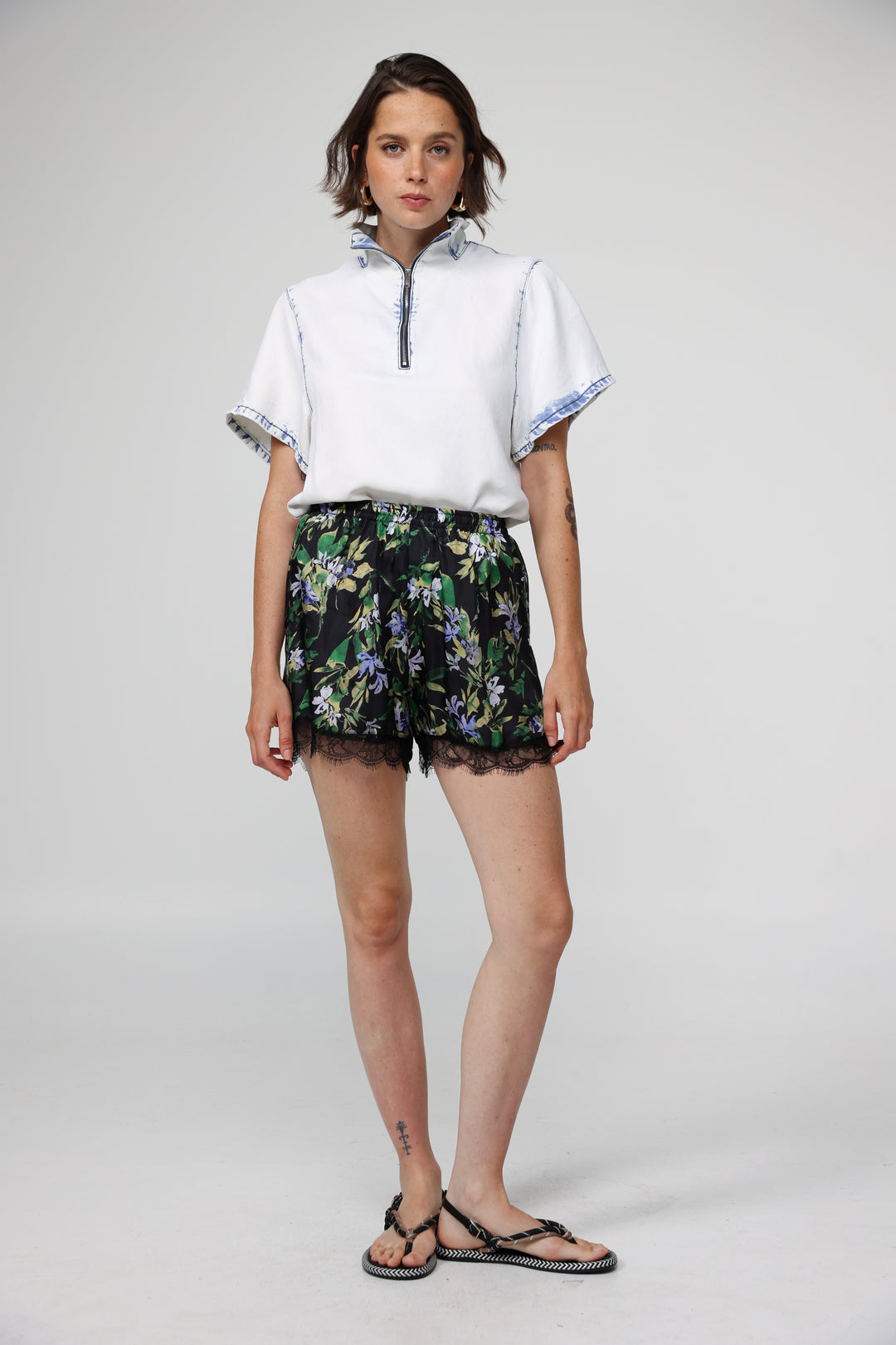 Rise Dark Floral Shorts