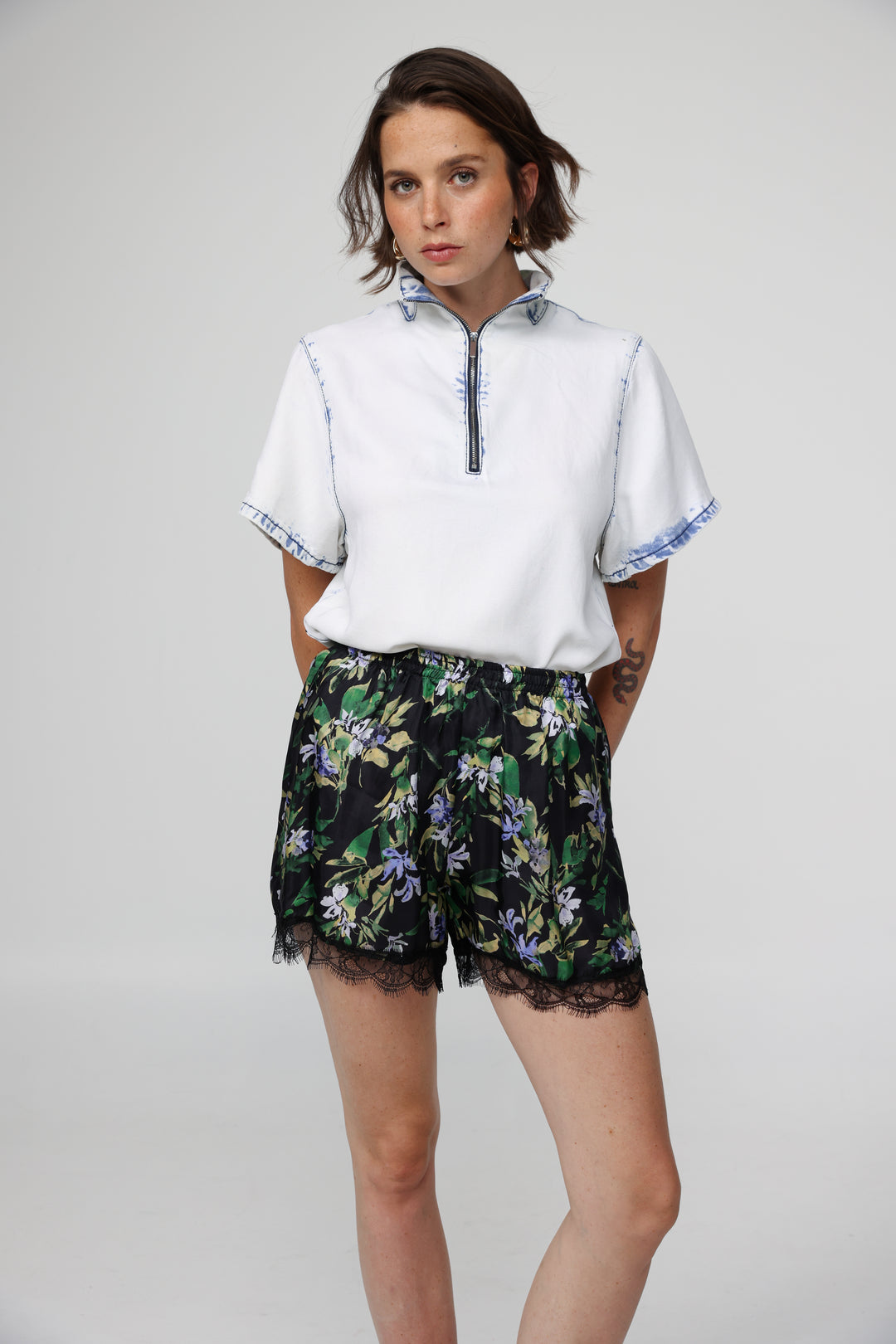 Rise Dark Floral Shorts