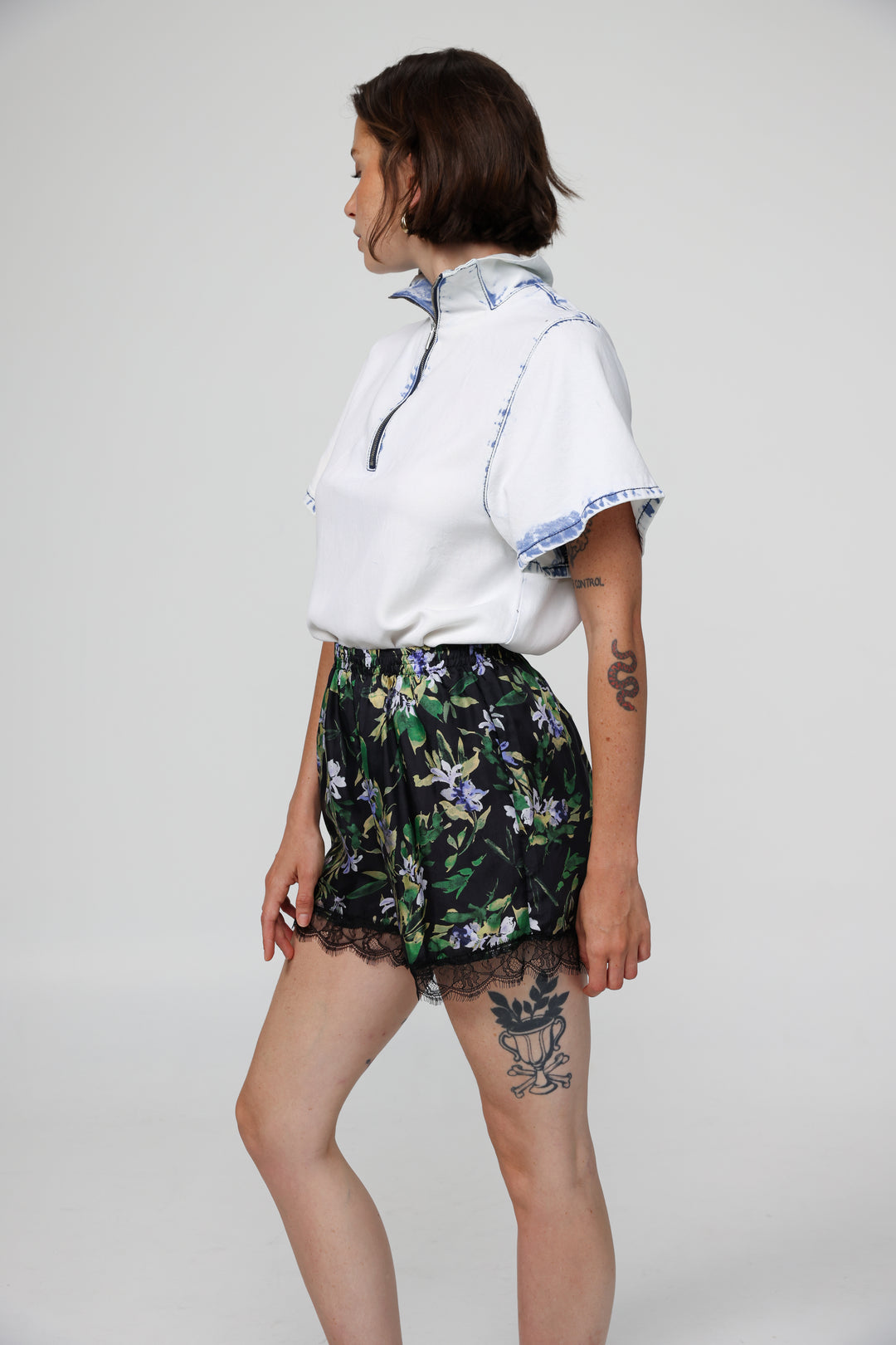 Rise Dark Floral Shorts