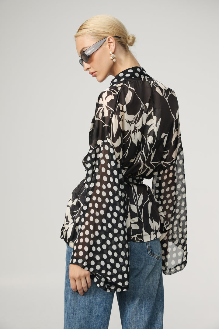 Floral/Dots Short Kimono