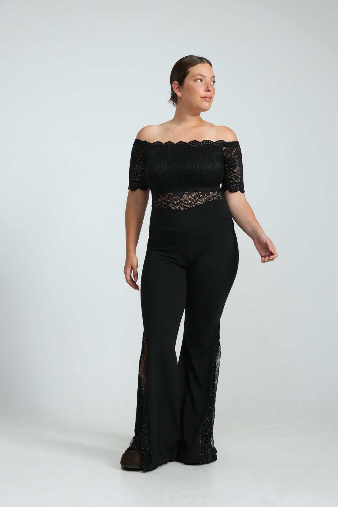 Noir Short White Off Shoulder Bodysuit