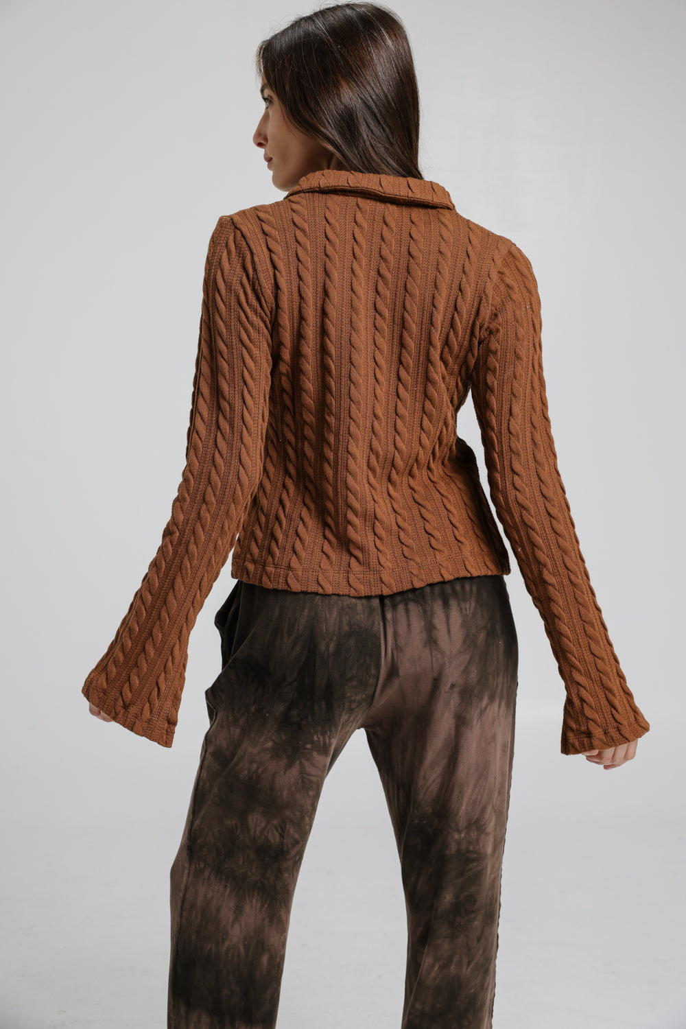 Knitted Camel Cardigan