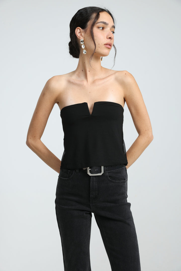 Fantasia Black Strapless Top