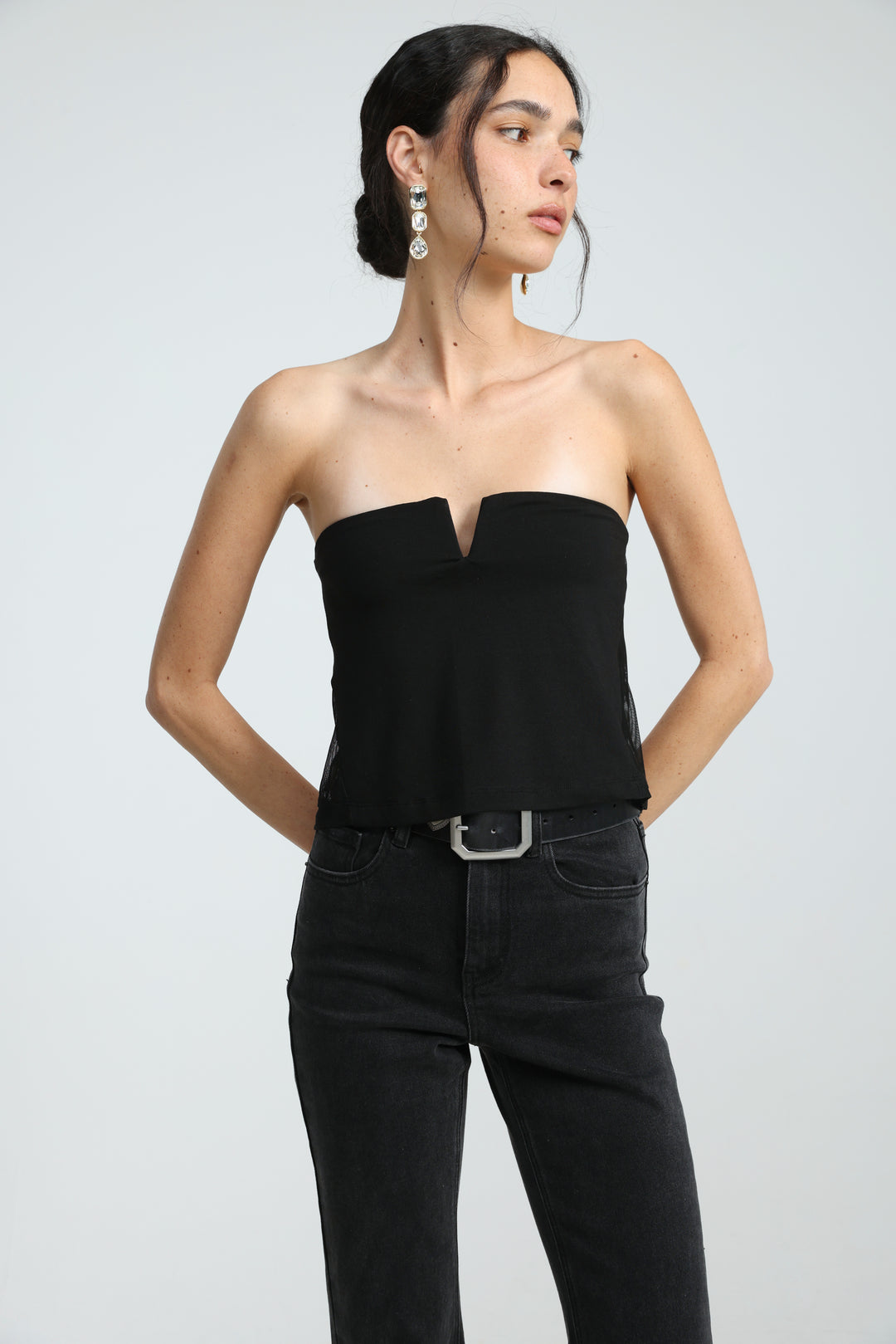 Fantasia Black Strapless Top