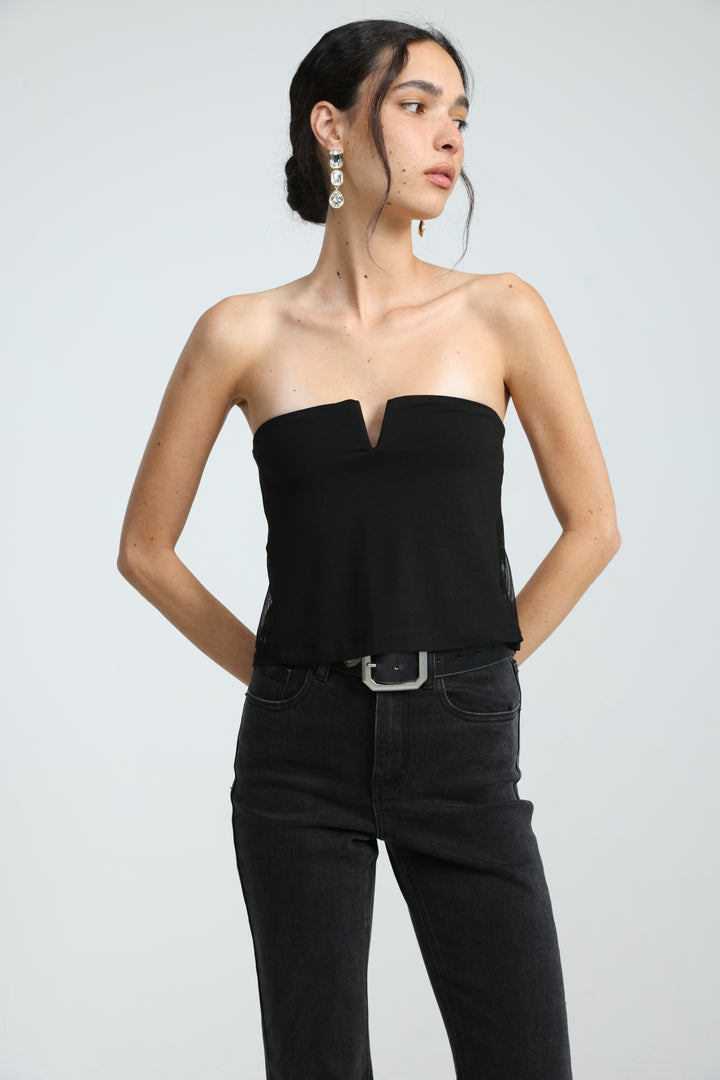 Fantasia Black Strapless Top