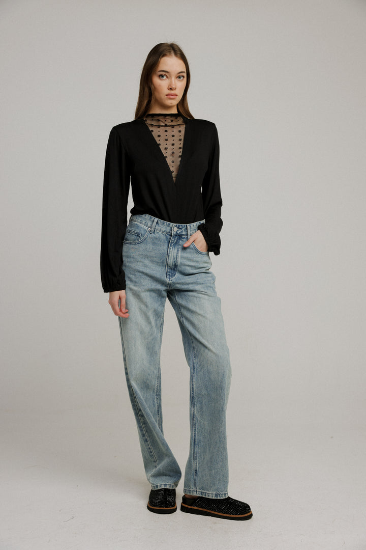 Field Black Lace Shirt