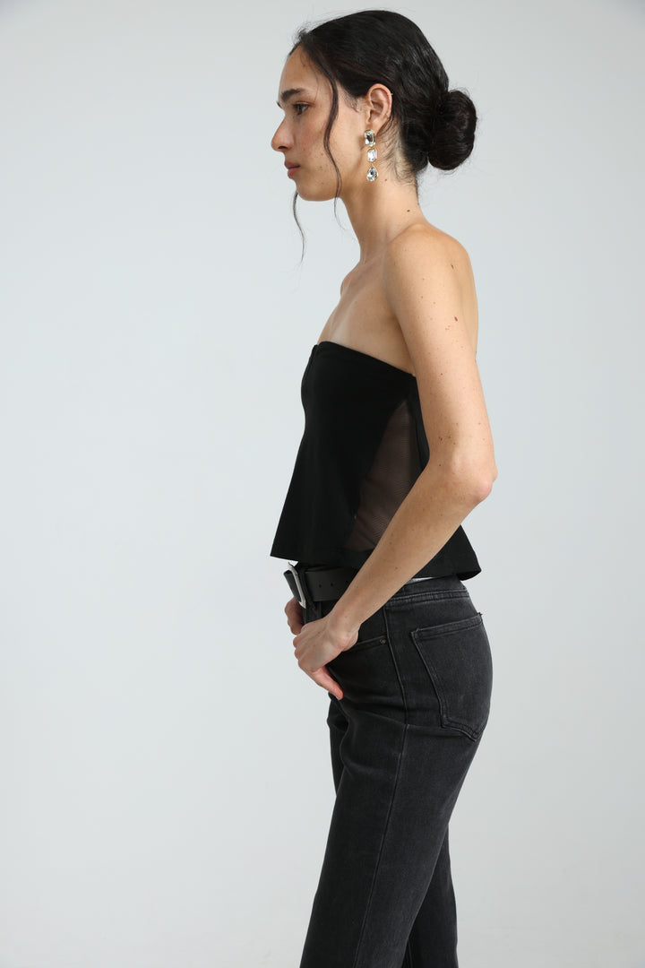 Fantasia Black Strapless Top