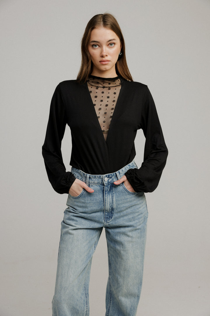 Field Black Lace Shirt