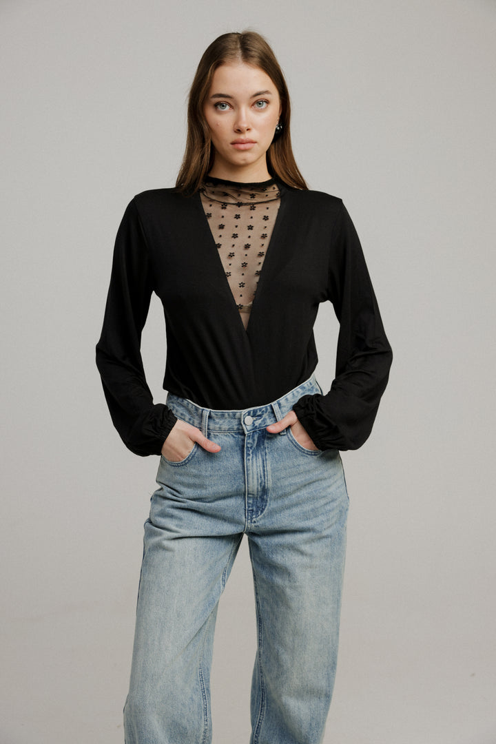 Field Black Lace Shirt