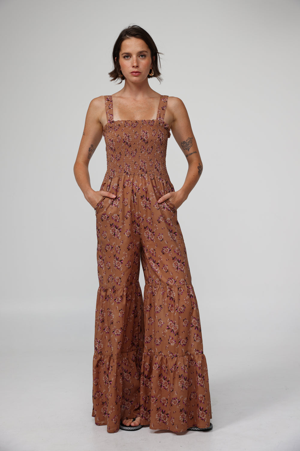 אוברול פרחוני לנשים Centara Floral Jumpsuit 