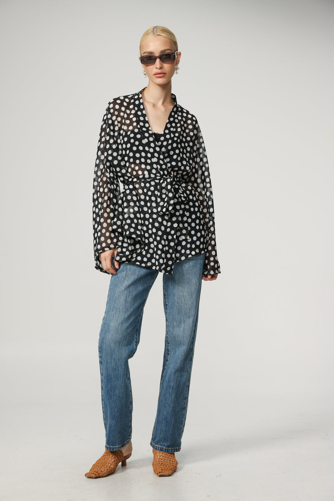 Dots Short Kimono