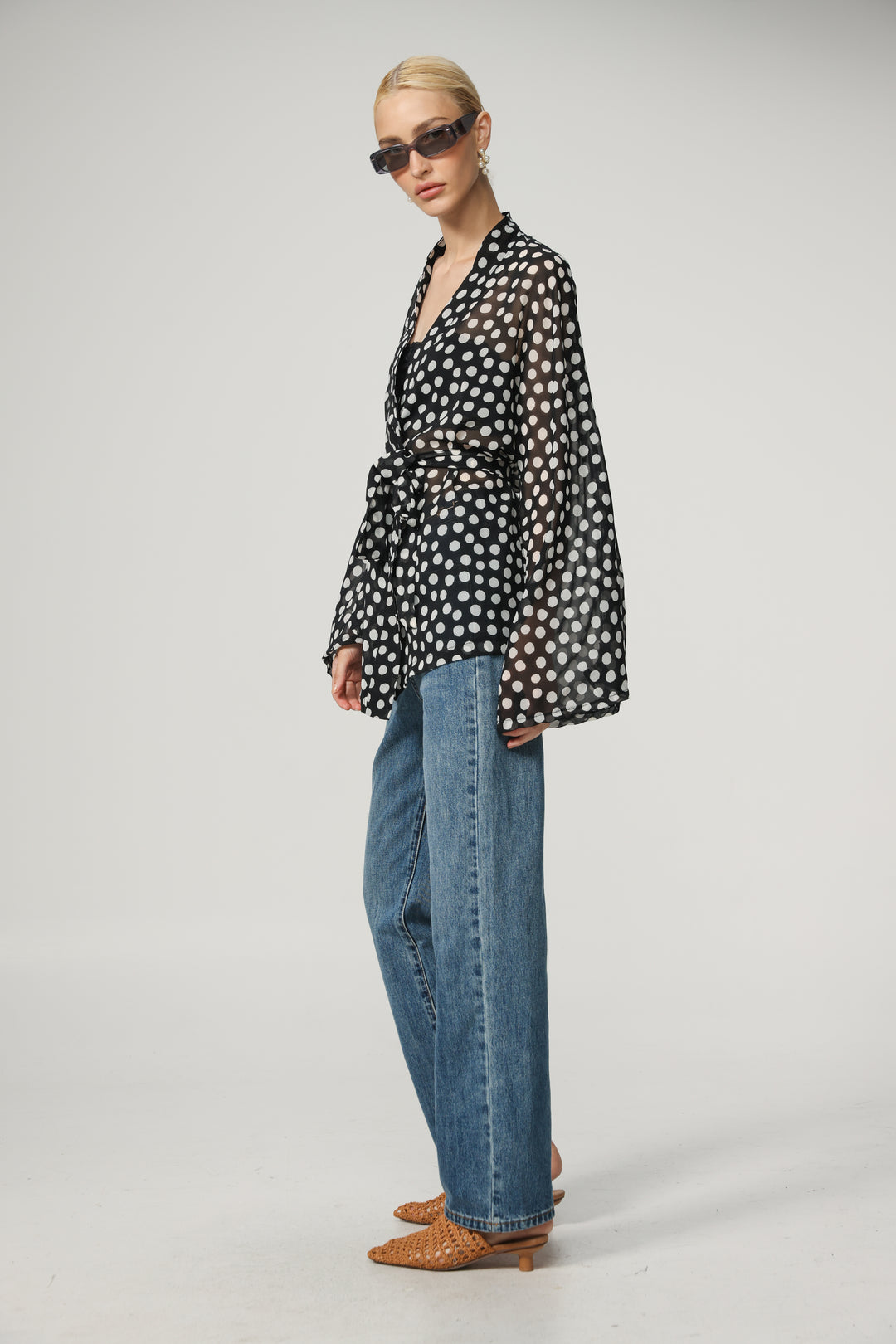 Dots Short Kimono