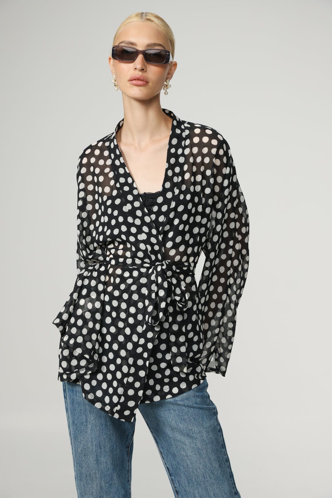 Dots Short Kimono