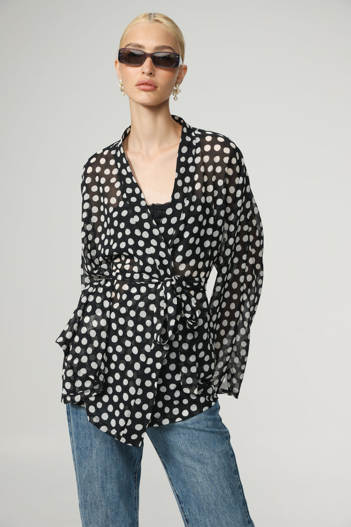 Dots Short Kimono