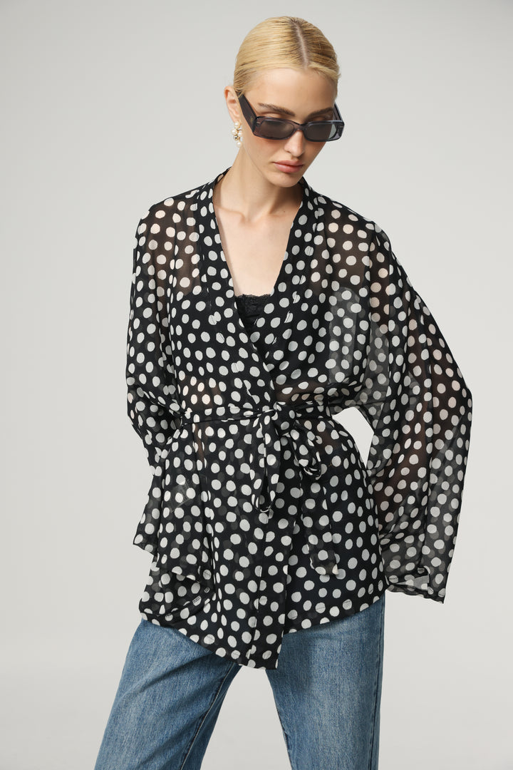 Dots Short Kimono