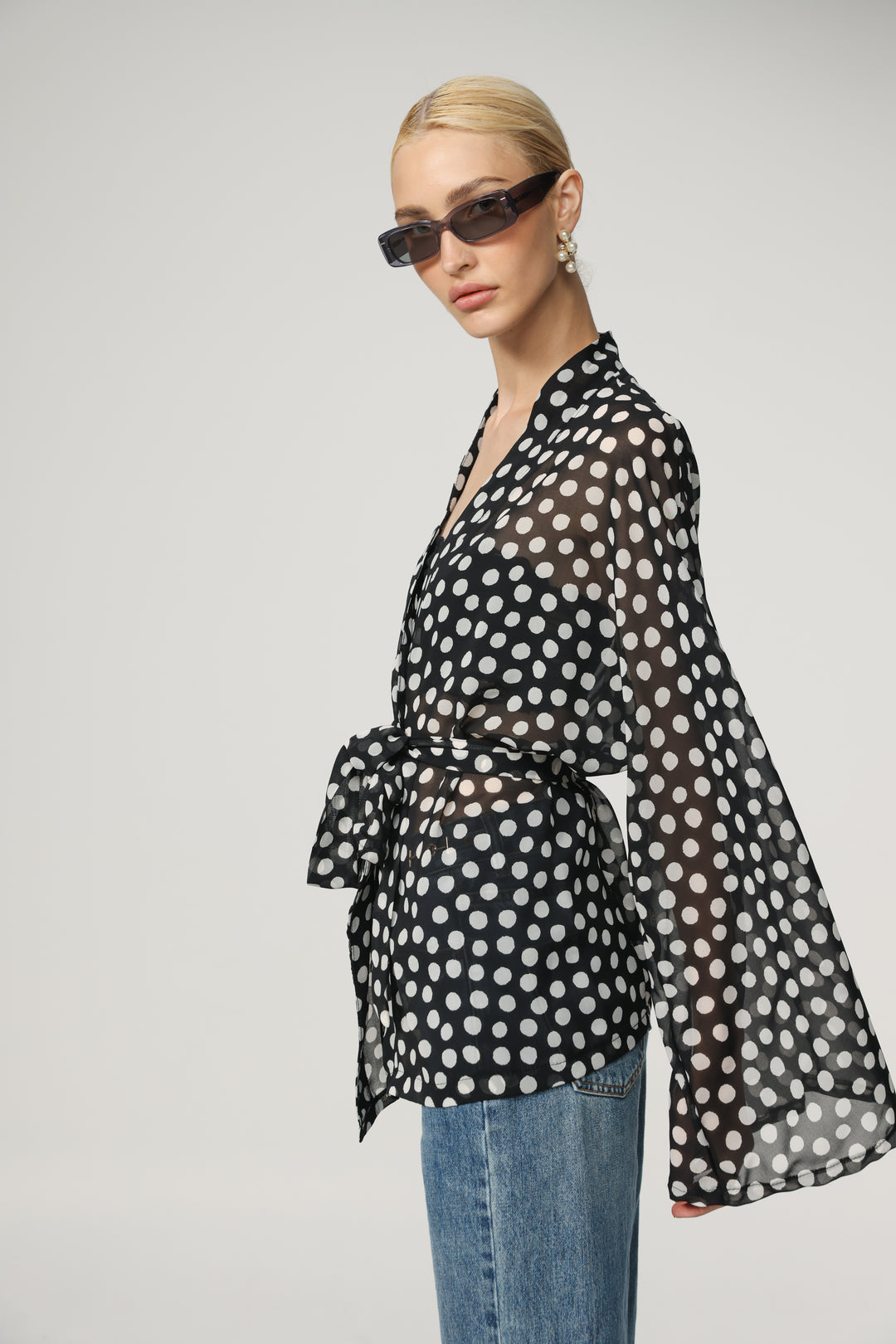 Dots Short Kimono