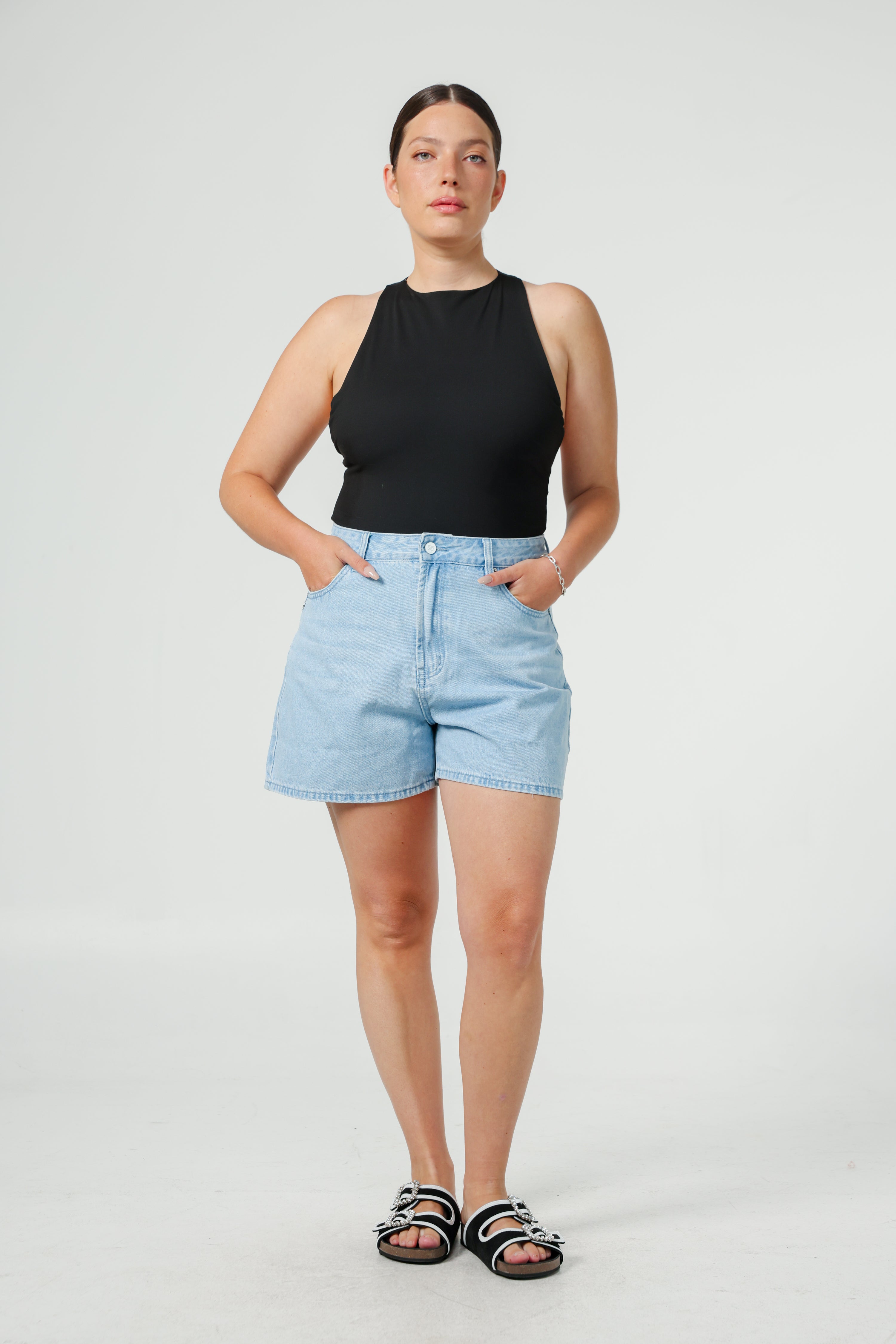 Star 609 Light Blue Denim Shorts – SEESTARZ