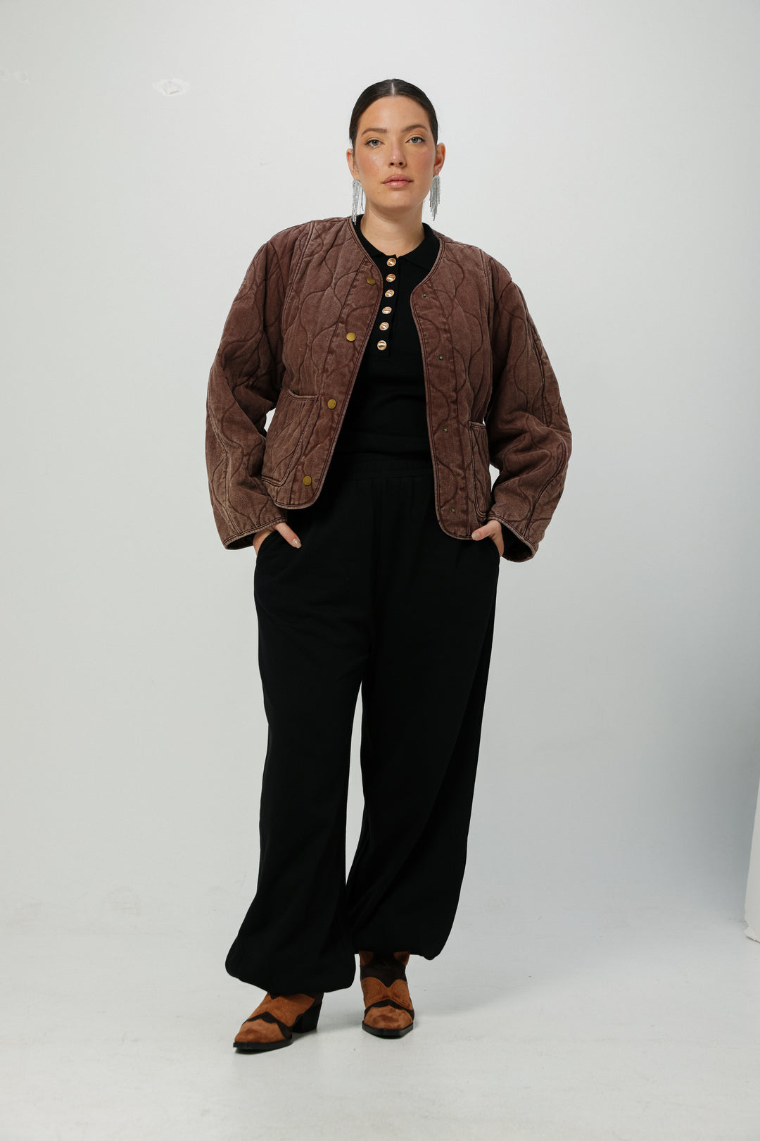 Dear Wine Quilted Coat